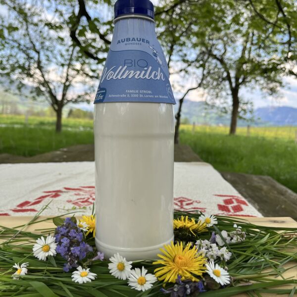 Bio-Vollmilch aus pasteurisierter Heumilch